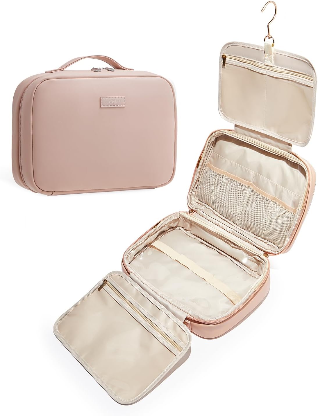 EACHY Travel Toiletry Bag with Hanging Hook for Women