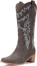 Cowgirl Boots Women Pointy Toe Mid Calf Western Boots - Comfortable 2