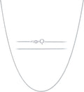 KISPER 925 Solid Sterling Silver 1mm Box Chain Necklace - Dainty Shoes