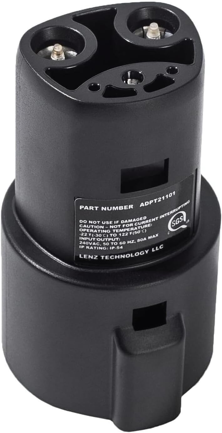 LENZ 80A/240V Charging Adapter: Tesla Model Fit