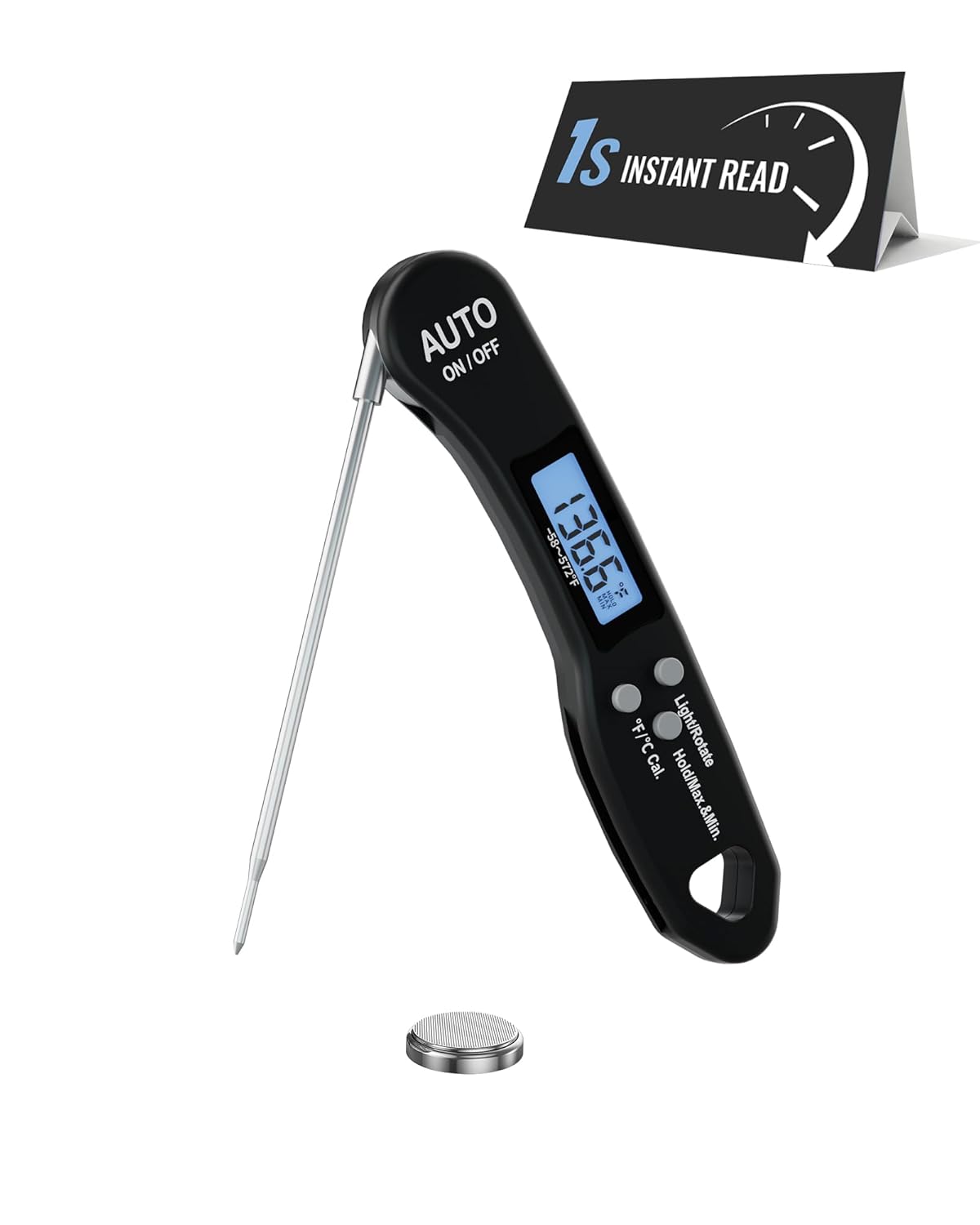 Meatender: Instant Read Thermometer with Backlight