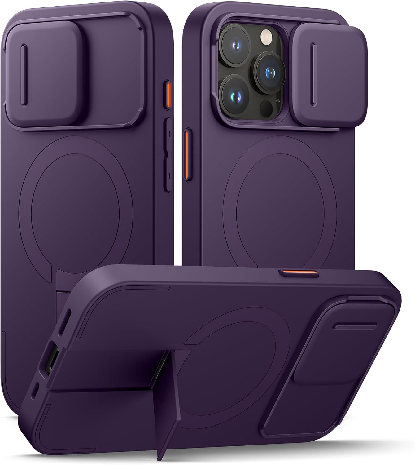 SURITCH iPhone 15 Pro Case with Magnetic Camera Slide Cover