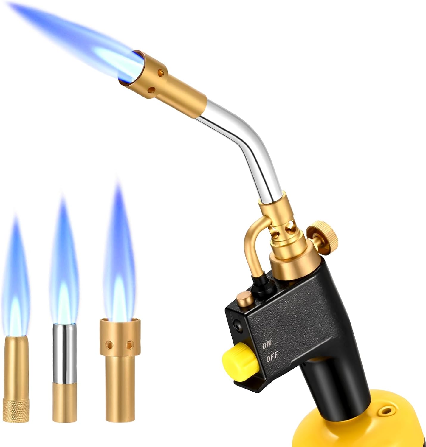 Heat Propane Mapp Torch Multi Purpose with 3 Nozzles for Versatility
