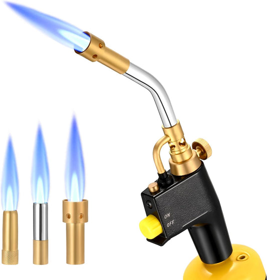 Heat Propane Mapp Torch Multi Purpose with 3 Nozzles for Versatility