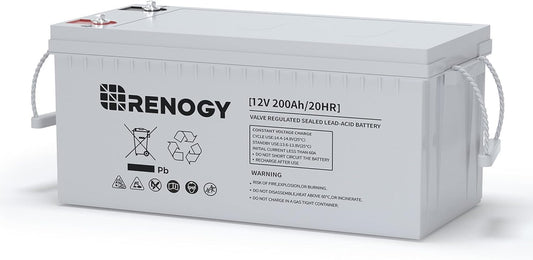 Renogy Deep Cycle AGM Battery 12 Volt 200Ah for Off-Grid Use