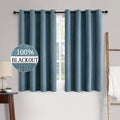 Linen Texture Blackout Curtains 52x45 in (2 Panels) - Thermal