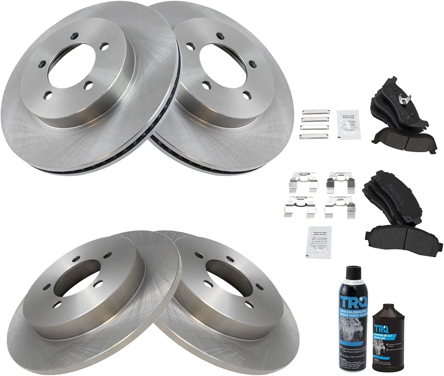 TRQ Brake Pad & Rotor Kit for 2002-2005 Ford Explorer Vehicles