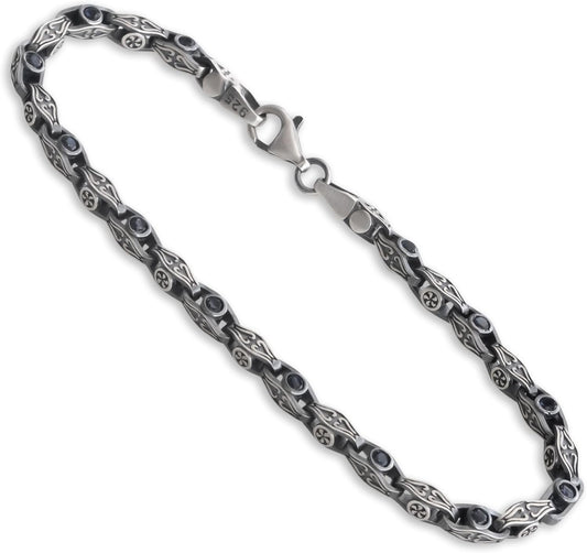925 Sterling Silver Evil Eye Bracelets for Men - Unique Design