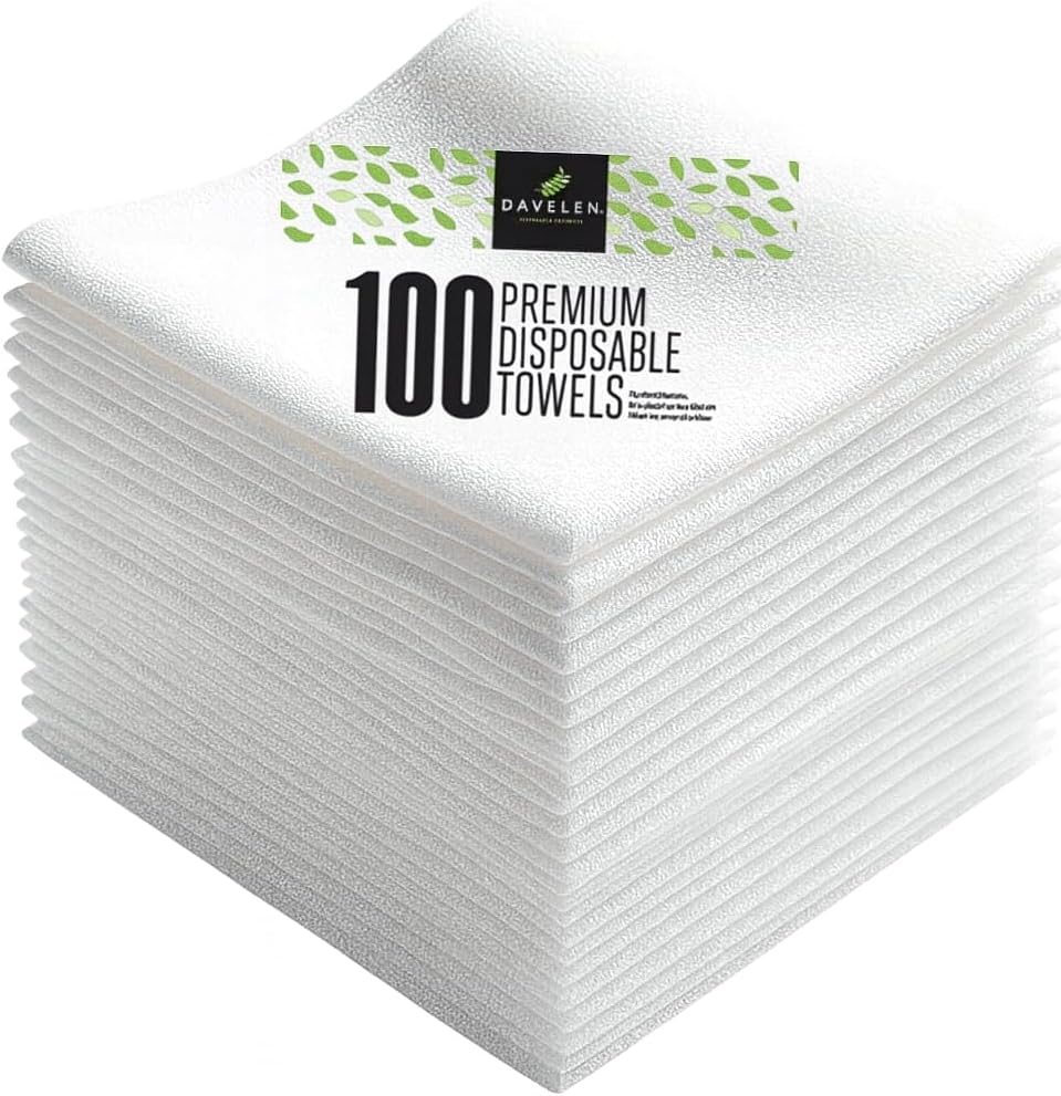 DAVELEN Disposable Large Luxury Towels for Spa and Salon Use