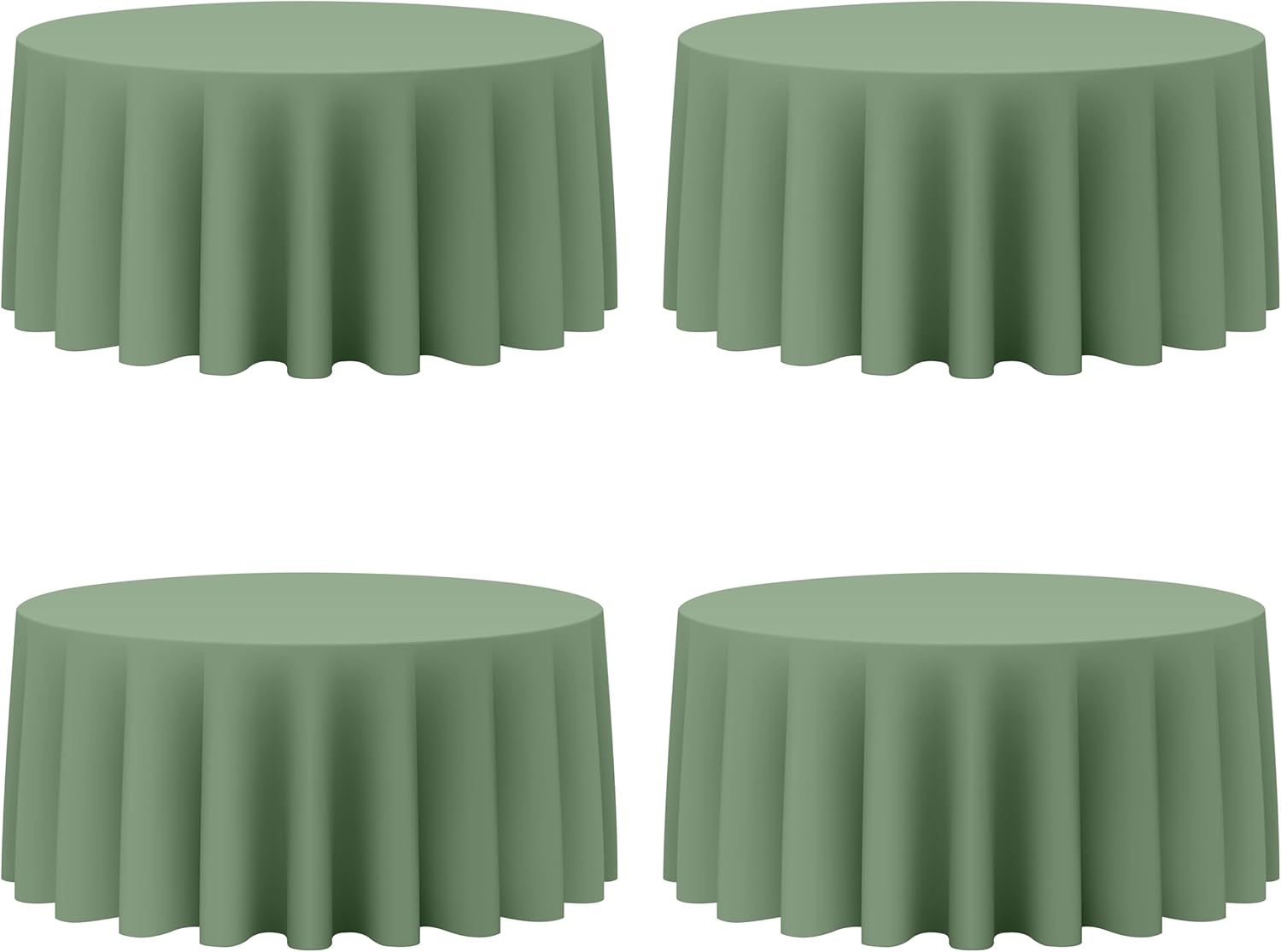 Sage Green Round Tablecloths 132 Inch for Elegant Events