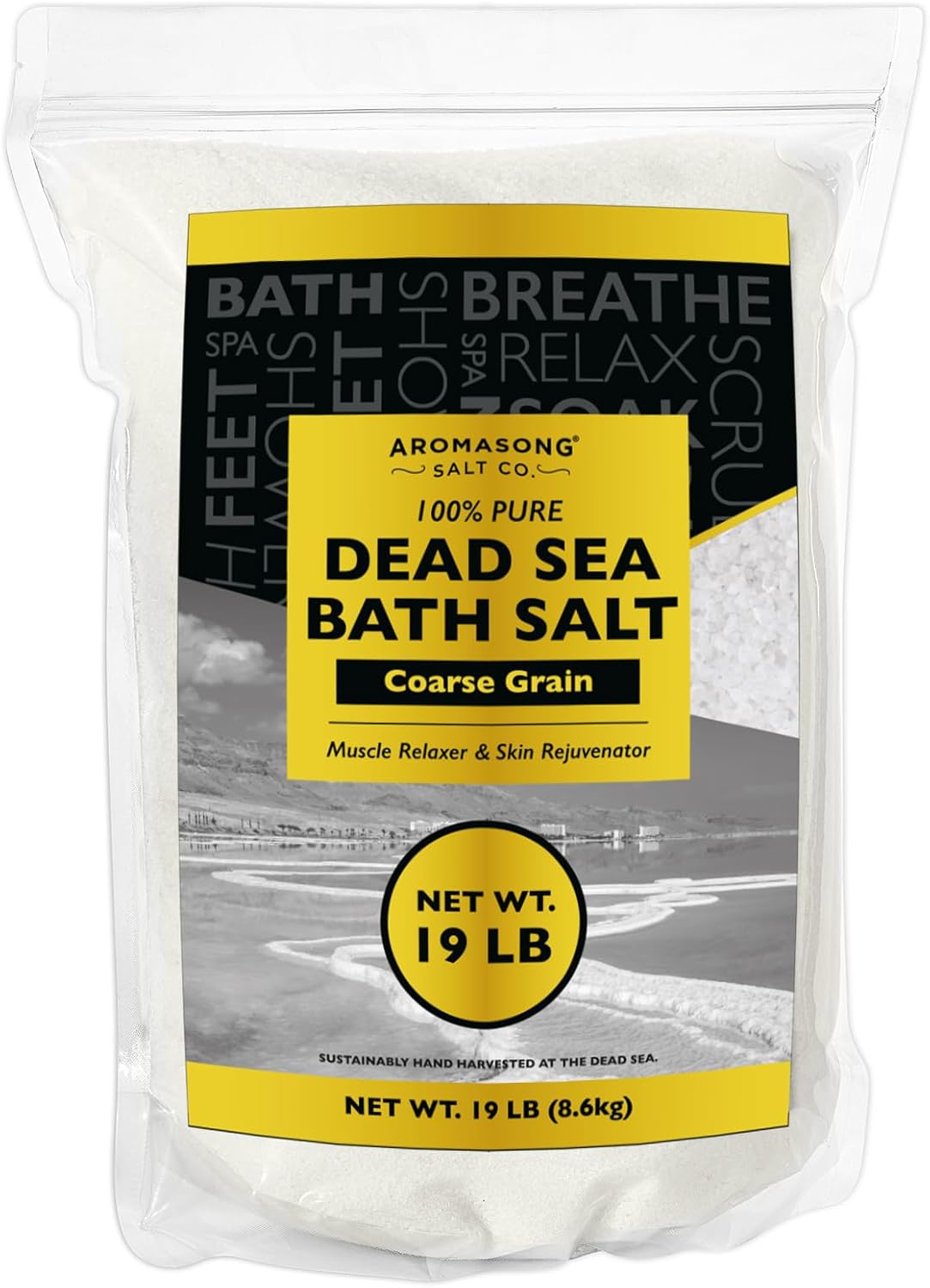 Aromasong Dead Sea Salt for Soaking - Coarse Grain Bath Salt