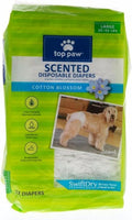 Top Paw Scented Disposable Dog Diapers - Large - Leak Protection