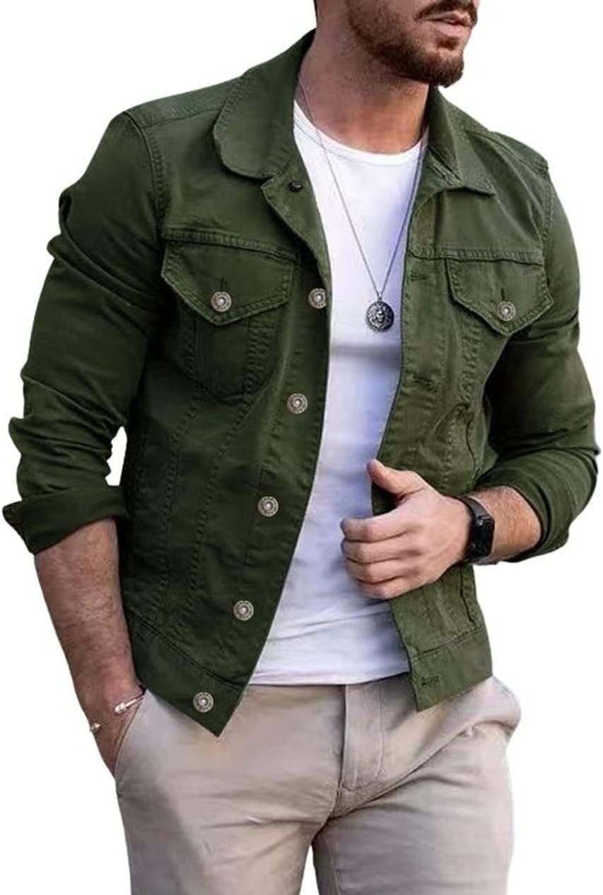 Men's Denim Jacket Casual Regular Fit Trucker Style for All