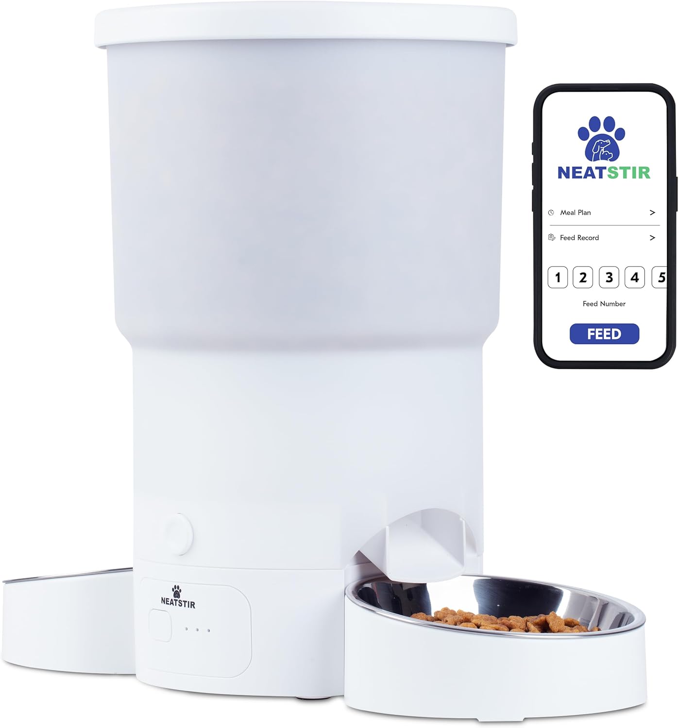 Automatic Cat Feeder for 2 Cats with App Control and WiFi