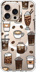 MOSNOVO Case for iPhone 16 Pro Max - Clear Coffee, Military-Grade