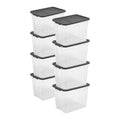 Sterilite 8-Pack Modular Stacker Box 108 Quart - Durable Clear Storage