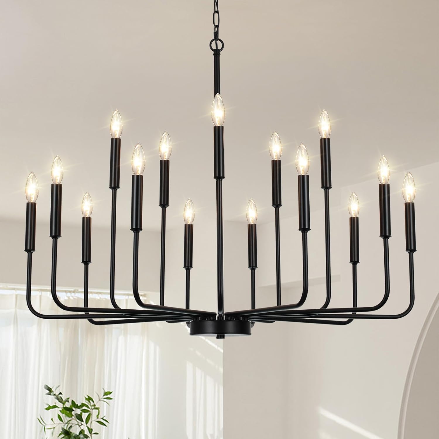 Black Chandeliers for Dining Room Light Fixture Over Table