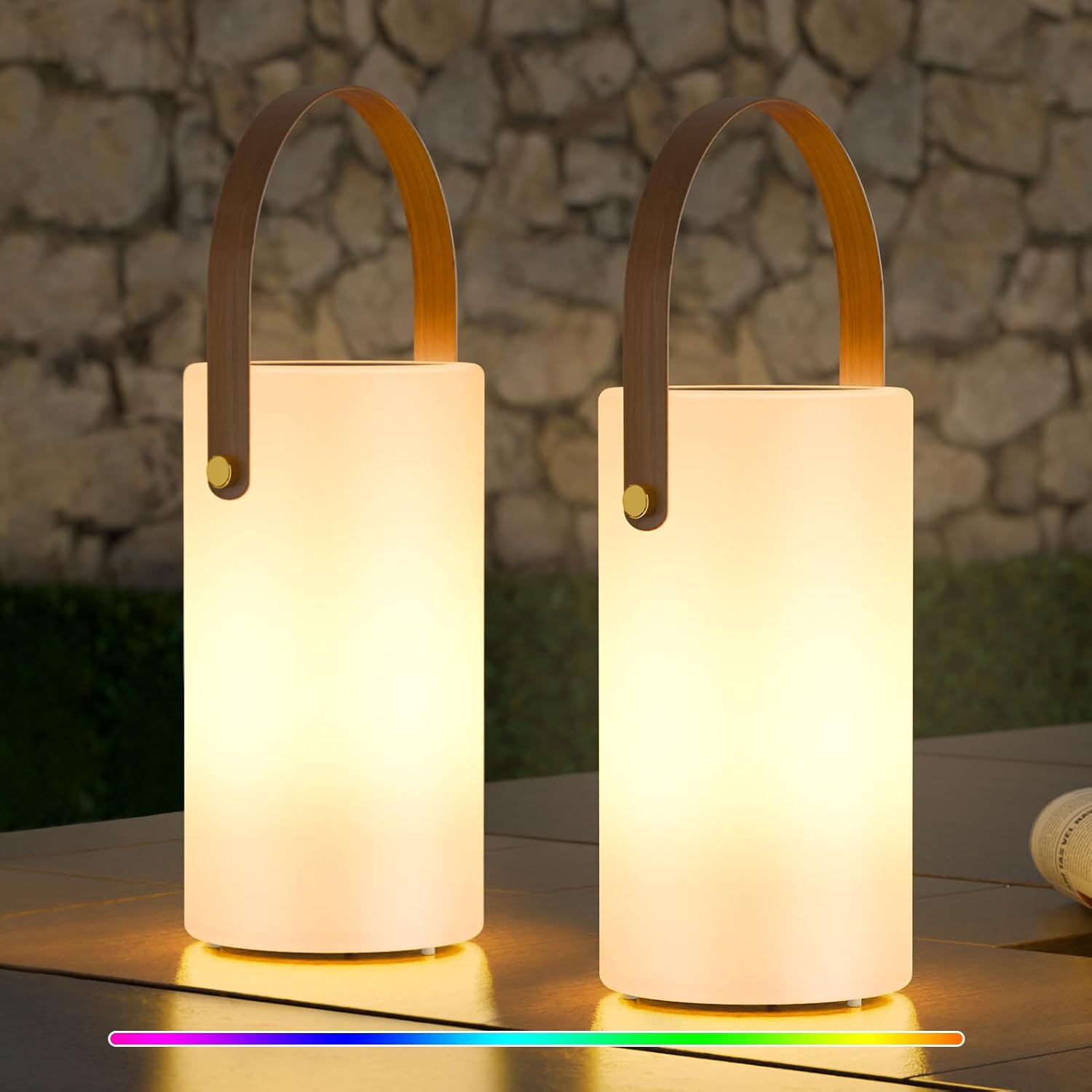 uuffoo Solar Table Lamp Outdoor Lantern - Portable LED Lights