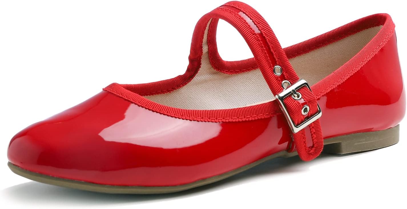 FEVERSOLE Women's Soft Cushion Extra Padded Mary Jane Flats