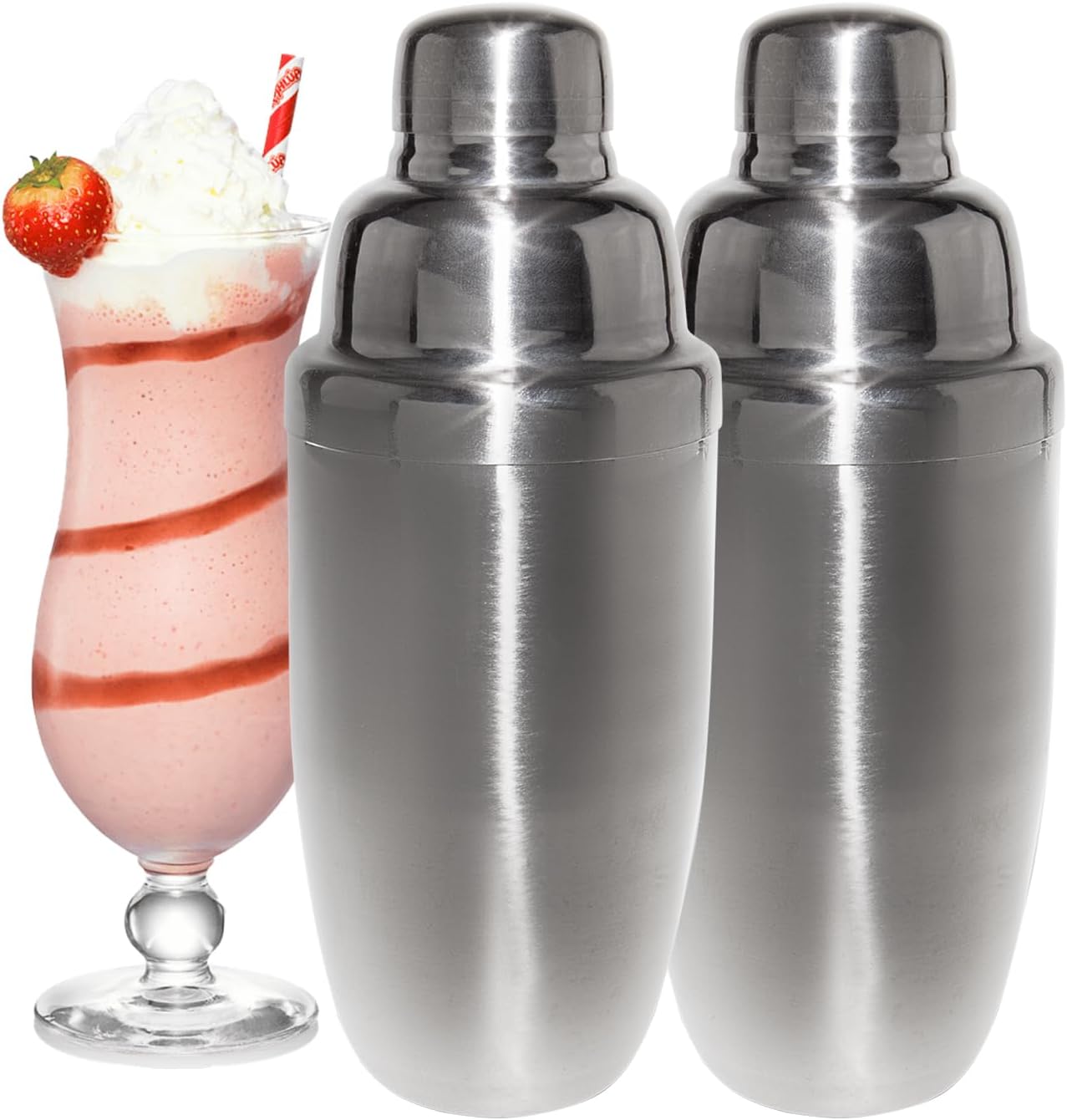 ALDKitchen Stainless Steel Shaker Cups | 2 Pcs | Pro Mixers