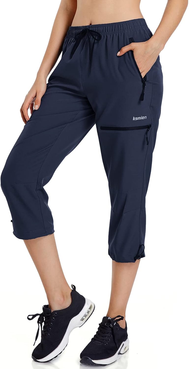 Ksmien Quick Dry UPF 50+ Capri Pants