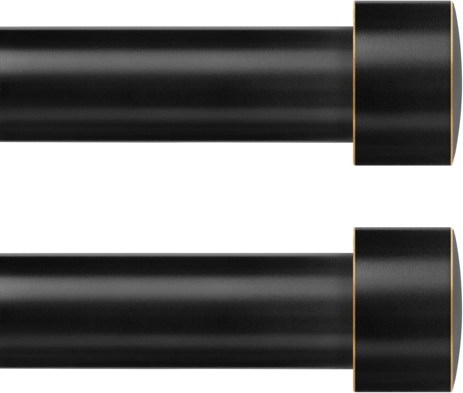 Tonal Black Curtain Rods 2 Pack - Adjustable 32-58 | Elegant Window Decor