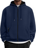 Mens Zip Up Hooded Sweatshirt for Casual Style and Comfort