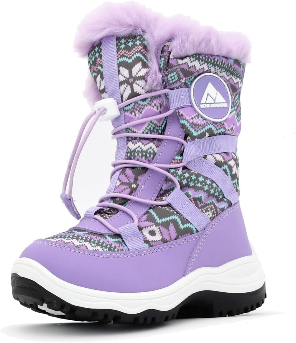 Nova Mountain Little Kids Winter Snow Boots for Boys and Girls