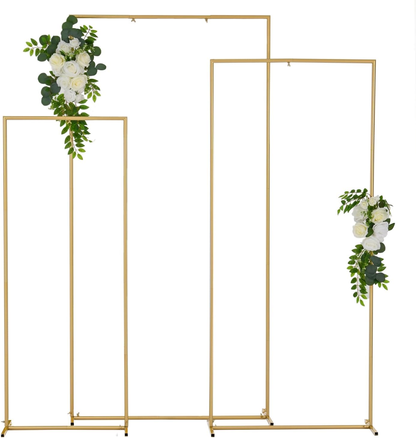 Vincidern Square Wedding Arch Backdrop Stand Set of 3 Sizes