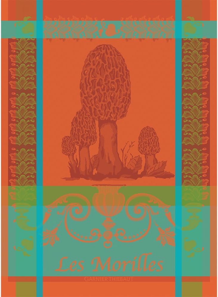 Garnier Thiebaut Les Morilles Vermillon French Kitchen Towel