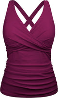 Underwire Tankini Top for Curvy Figures with Tummy Control by Firpearl