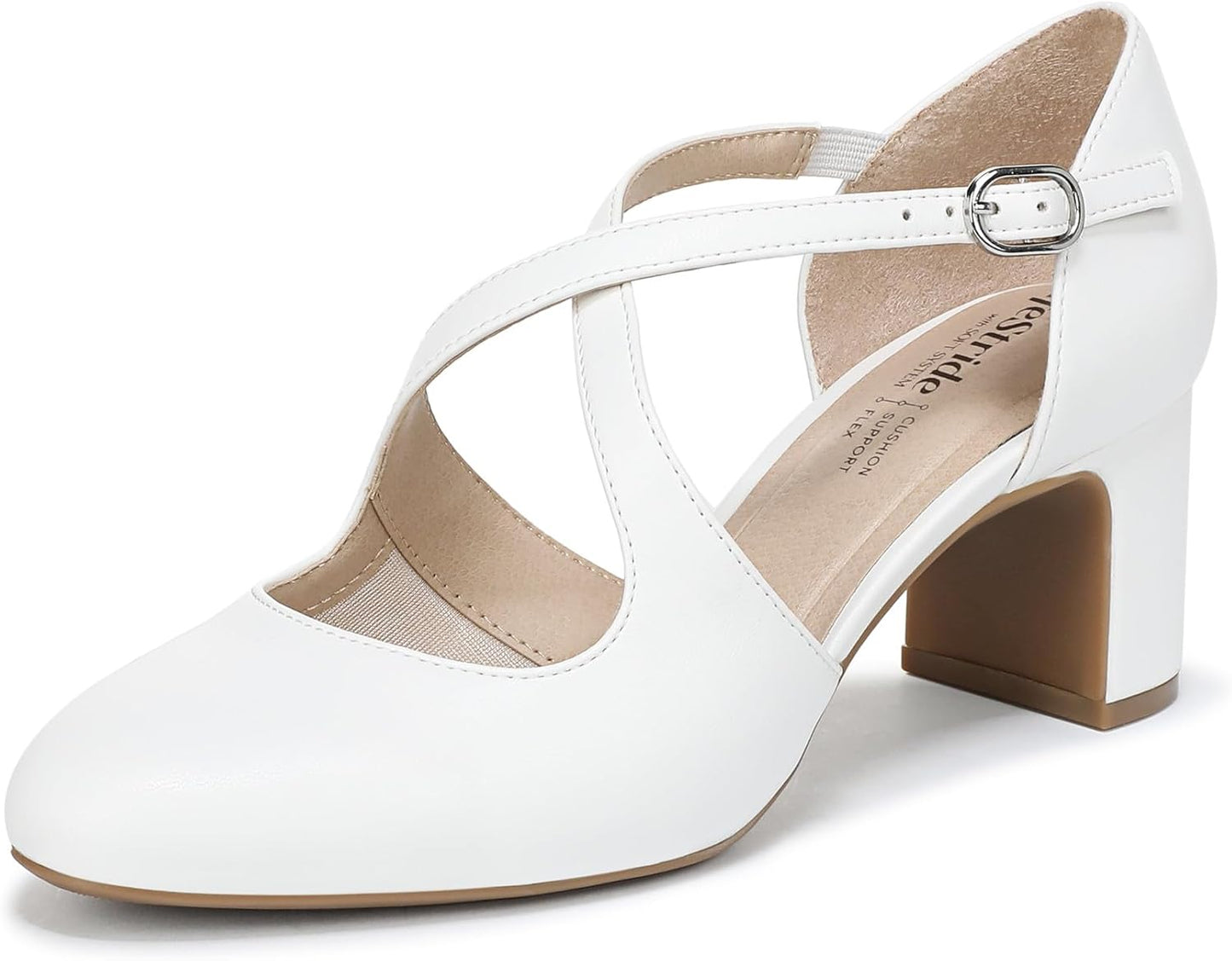 LifeStride Womens Tracy Block Heel Pumps for All-Day Comfort
