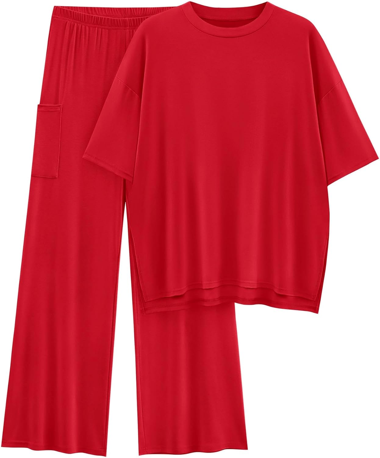 KIRUNDO Womens 2 Piece Outfits for Summer Casual Comfort