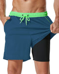 Mens Swim Trunks with Compression Liner 2-in-1 Quick Dry - Secure than