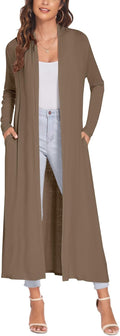 Bluetime Women Floor Length Open Front Cardigan Maxi Duster you