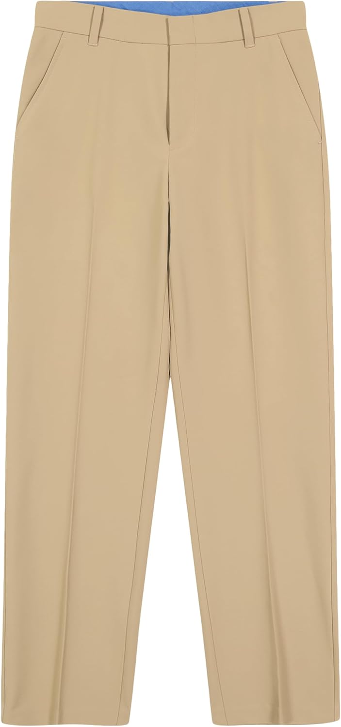 IZOD Boys' Bi-Stretch Flat Front Dress Pant for Comfort