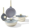 Redchef Ceramic Pots and Pans Set - 7-Piece White Nonstick Cookware
