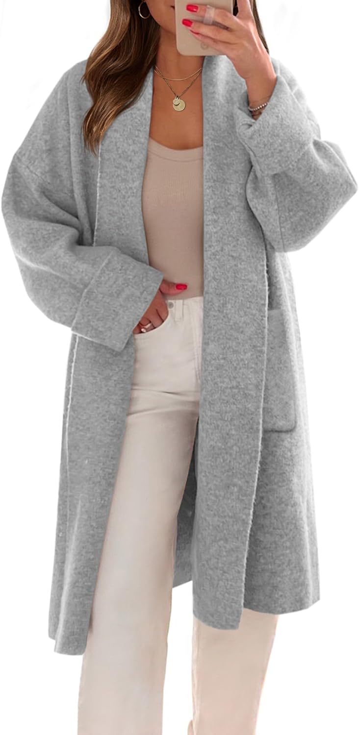Saodimallsu Womens Long Cardigans Oversized Chunky Knit Coatigan