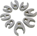 3/8-Inch Drive Fractional Crowfoot Flare Nut Wrench Set - 8-Piece