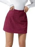 Wenrine Women's A-line Mini Skirt in Cozy Corduroy