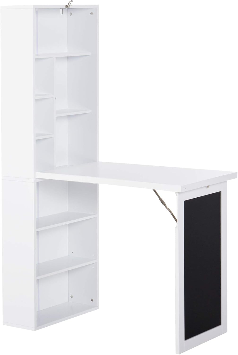 HOMCOM Wall Mount Desk with Blackboard - Space-Saving Home Office