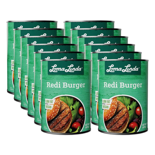Loma Linda Plant-Based Meats Redi-Burger 12 Pack for Easy Meals
