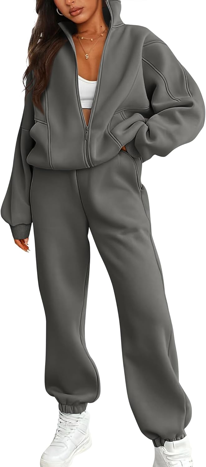 BTFBM Womens Sweatsuits 2 Piece Set for Cozy Fall and Winter