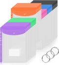 36 Pack Binder Pockets with 11 Holes - Expandable File Dividers