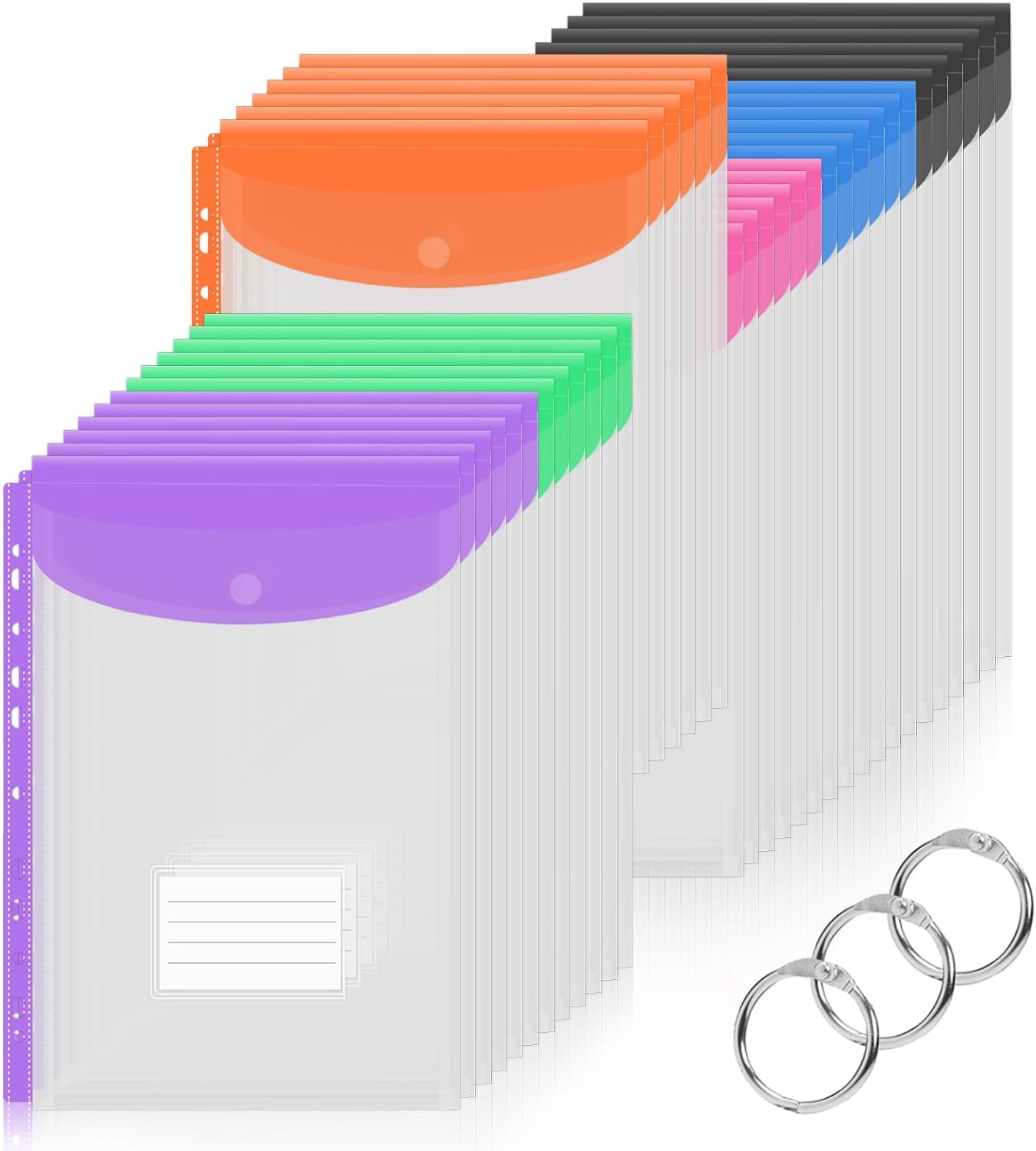 36 Pack Binder Folders with Pockets for Document Organization
