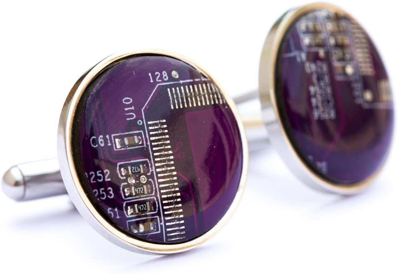 Circuit Board Cufflinks - Unique Gift for Him, Stylish Accessory