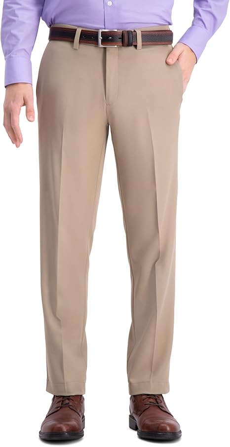 Haggar Men's Cool 18 Pro Straight Fit Casual Pant for Comfort