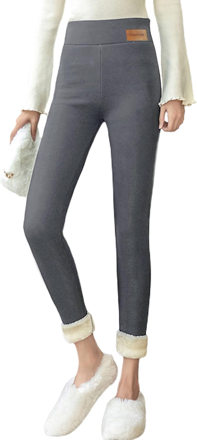 Yeokou Women's Warm Sherpa Lined Athletic Sweatpants Jogger Fleece