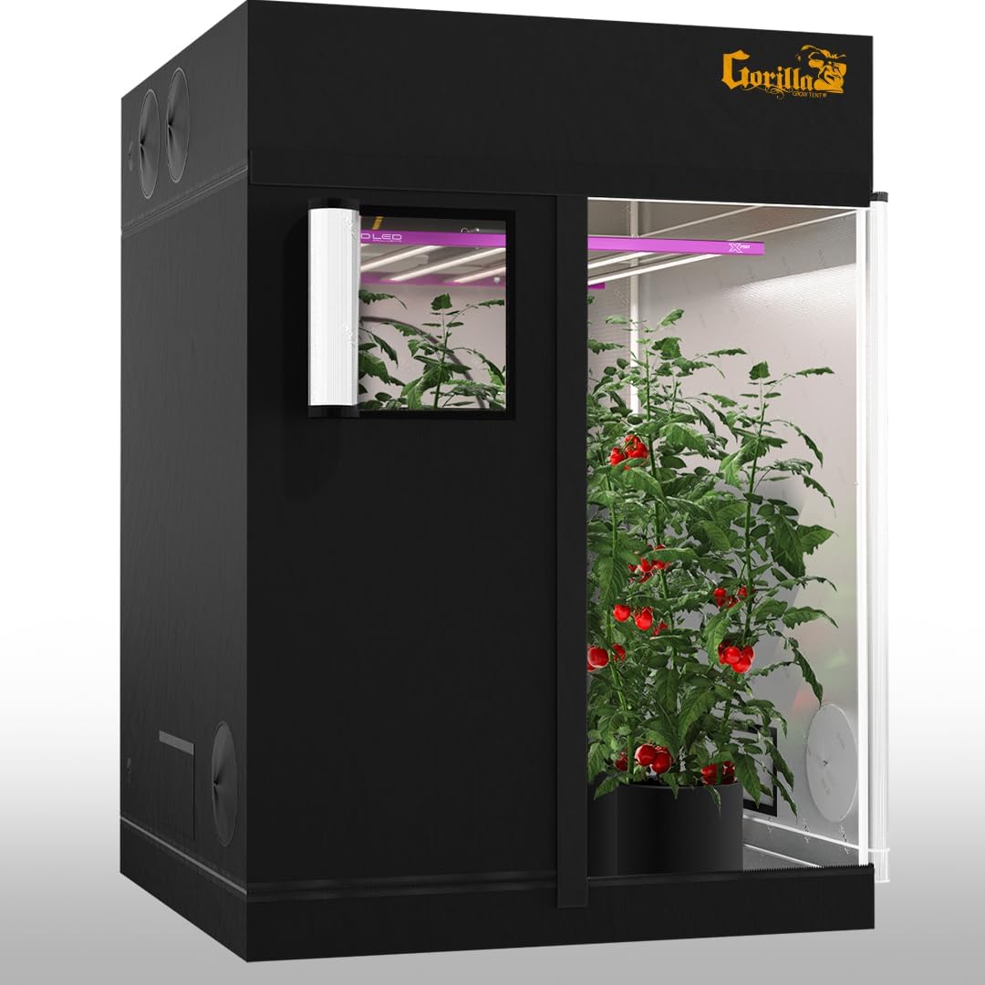 5x5 Gorilla Grow Tent: Tallest, Thickest Canvas, EZ Clean Interior