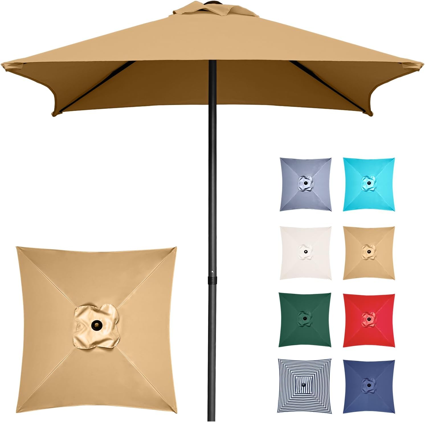 4.9 ft Patio Umbrella - Waterproof & UV Protection for Outdoors